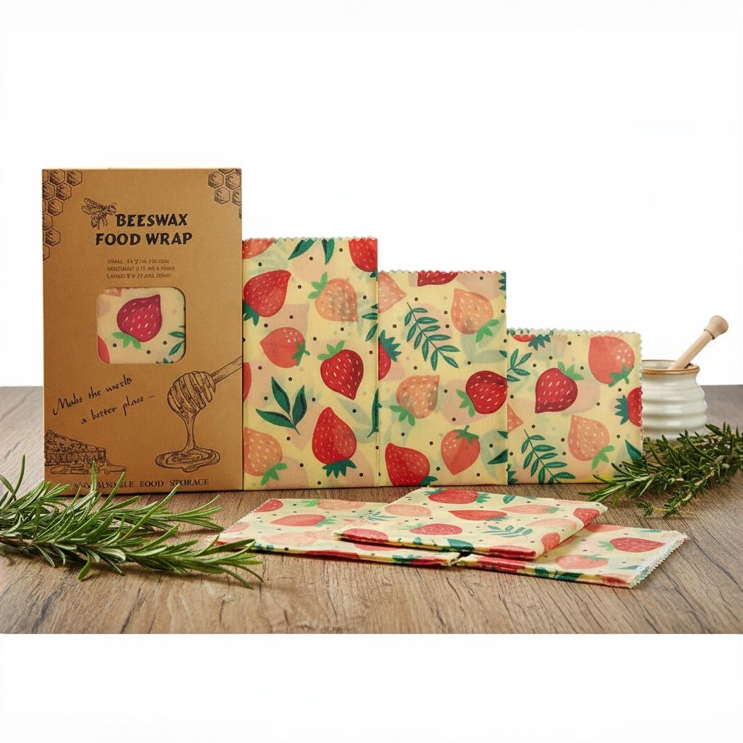 QuickEcoTools™ Beeswax Wraps (3-Pack) — Choose Your Design