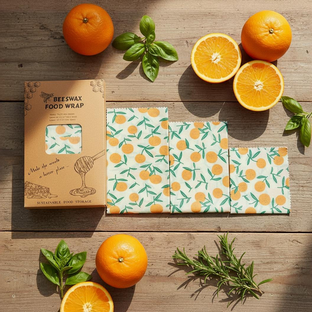 QuickEcoTools™ Beeswax Wraps (3-Pack) — Choose Your Design