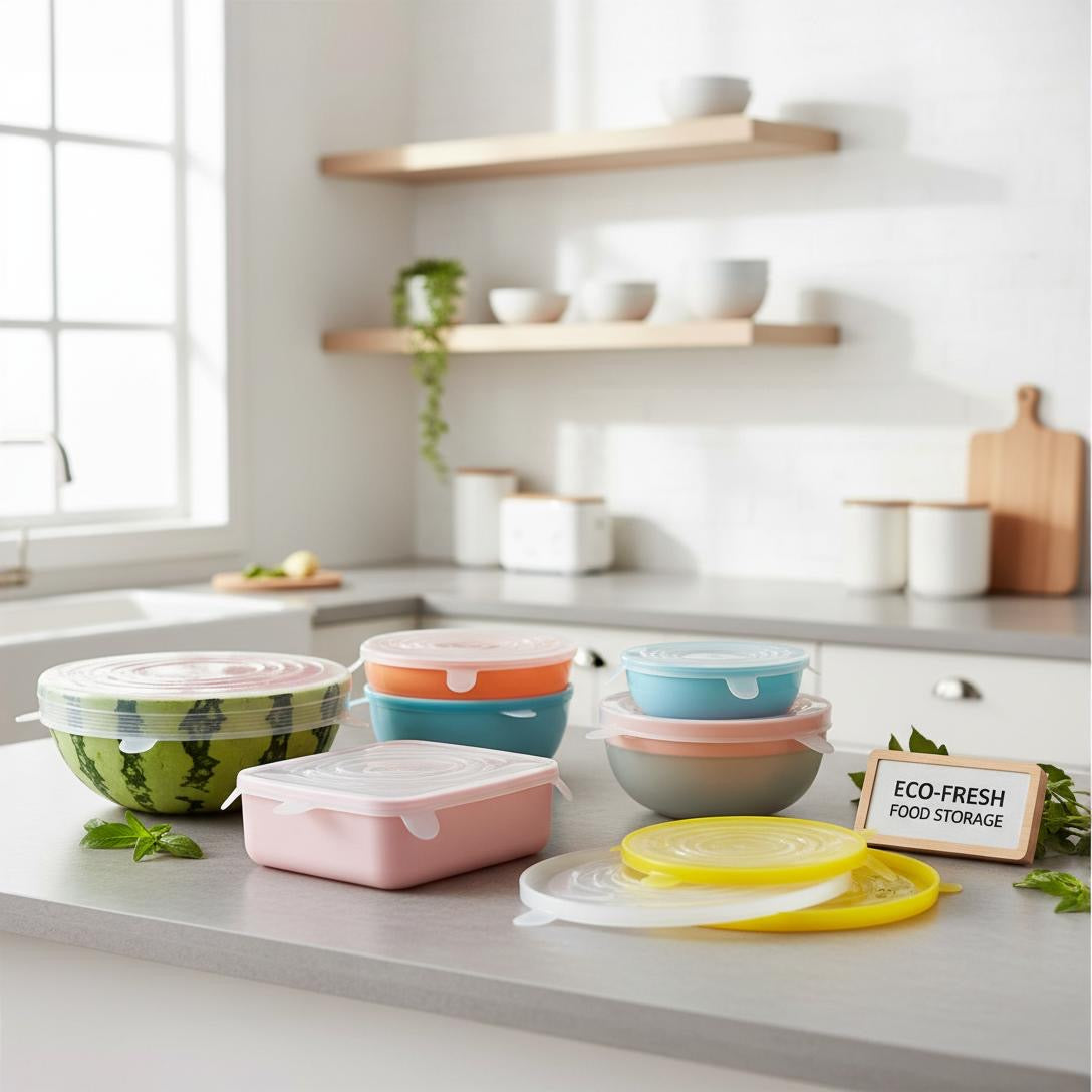 QuickEcoTools™ Silicone Stretch Lids (6-Piece Set)