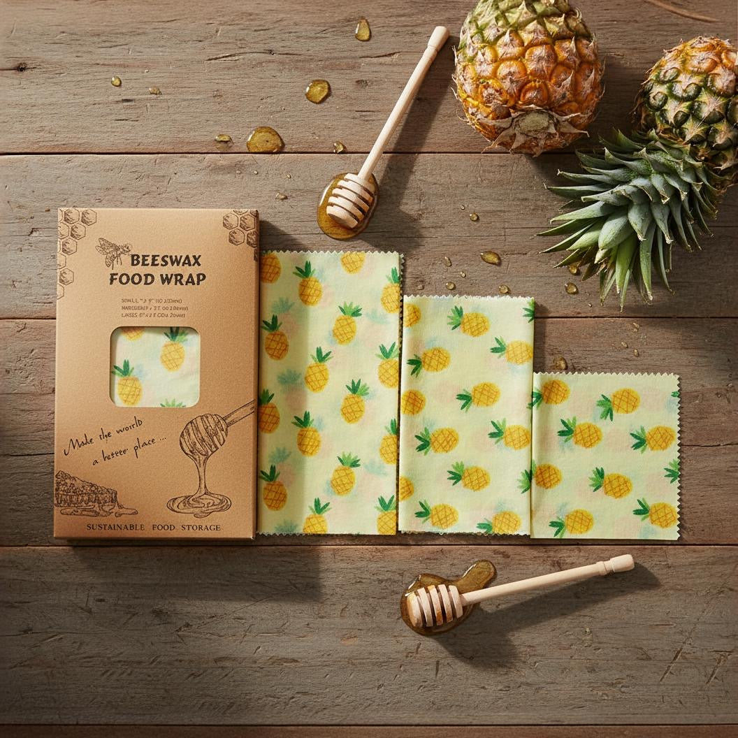 QuickEcoTools™ Beeswax Wraps (3-Pack) — Choose Your Design