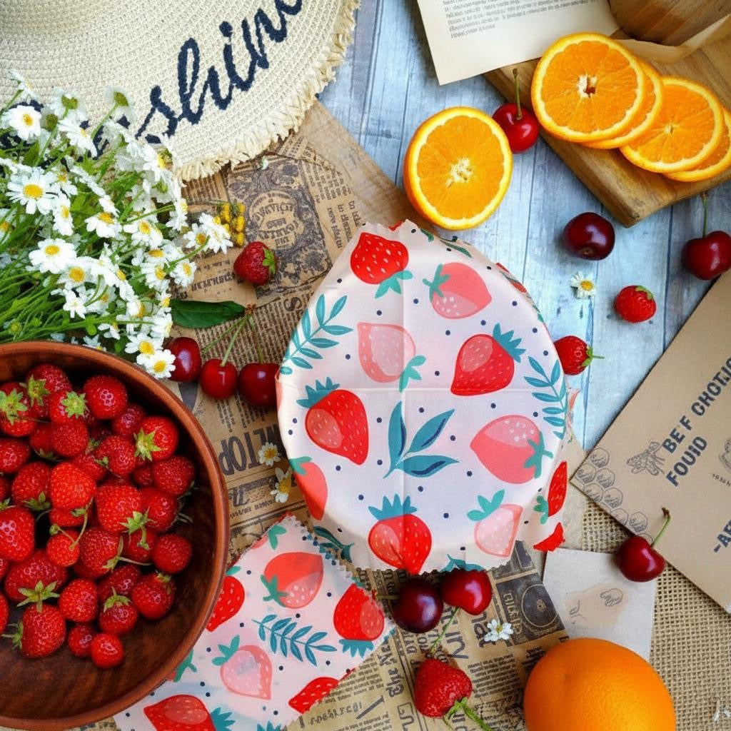 QuickEcoTools™ Beeswax Wraps (3-Pack) — Choose Your Design