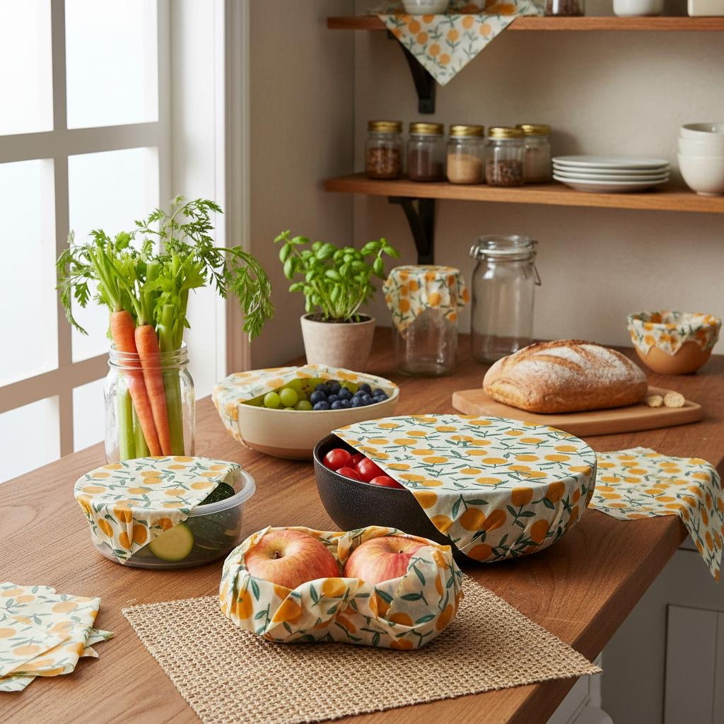 QuickEcoTools™ Beeswax Wraps (3-Pack) — Choose Your Design