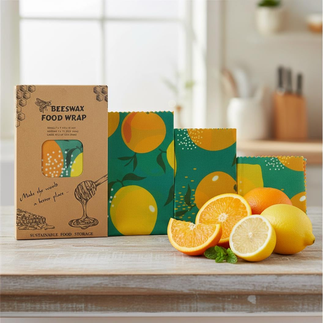 QuickEcoTools™ Beeswax Wraps (3-Pack) — Choose Your Design