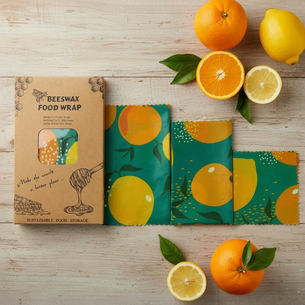 QuickEcoTools™ Beeswax Wraps (3-Pack) — Choose Your Design