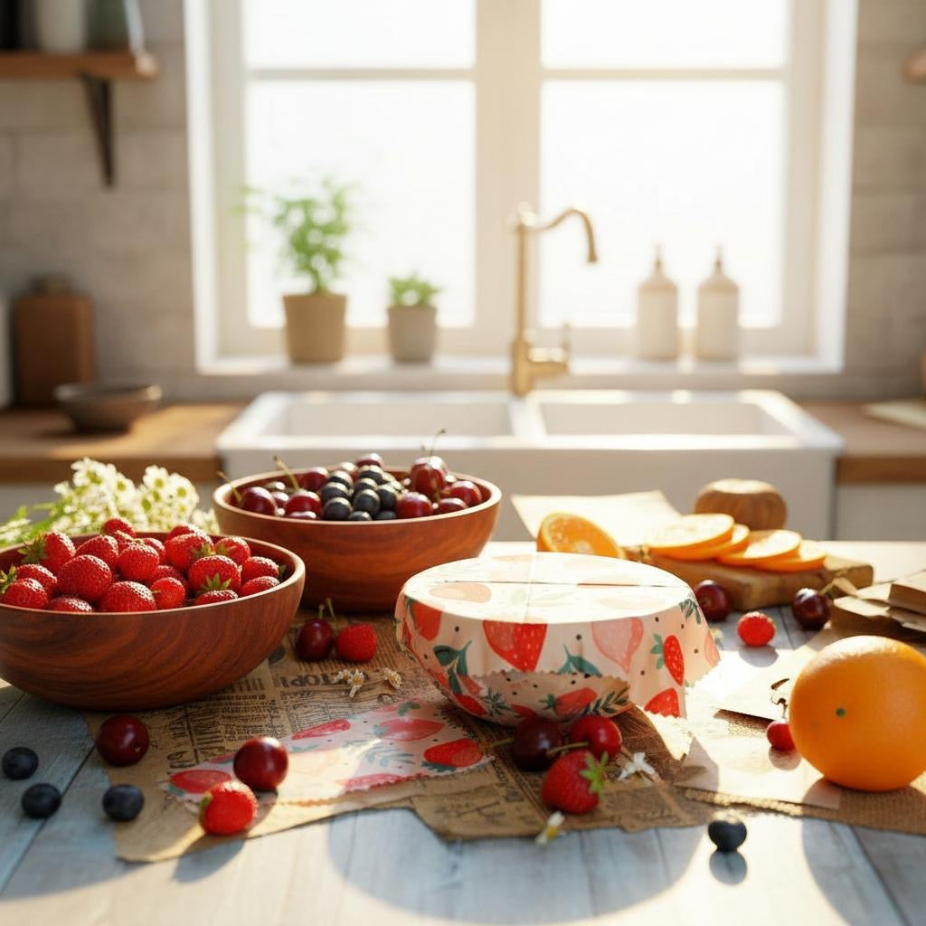 QuickEcoTools™ Beeswax Wraps (3-Pack) — Choose Your Design