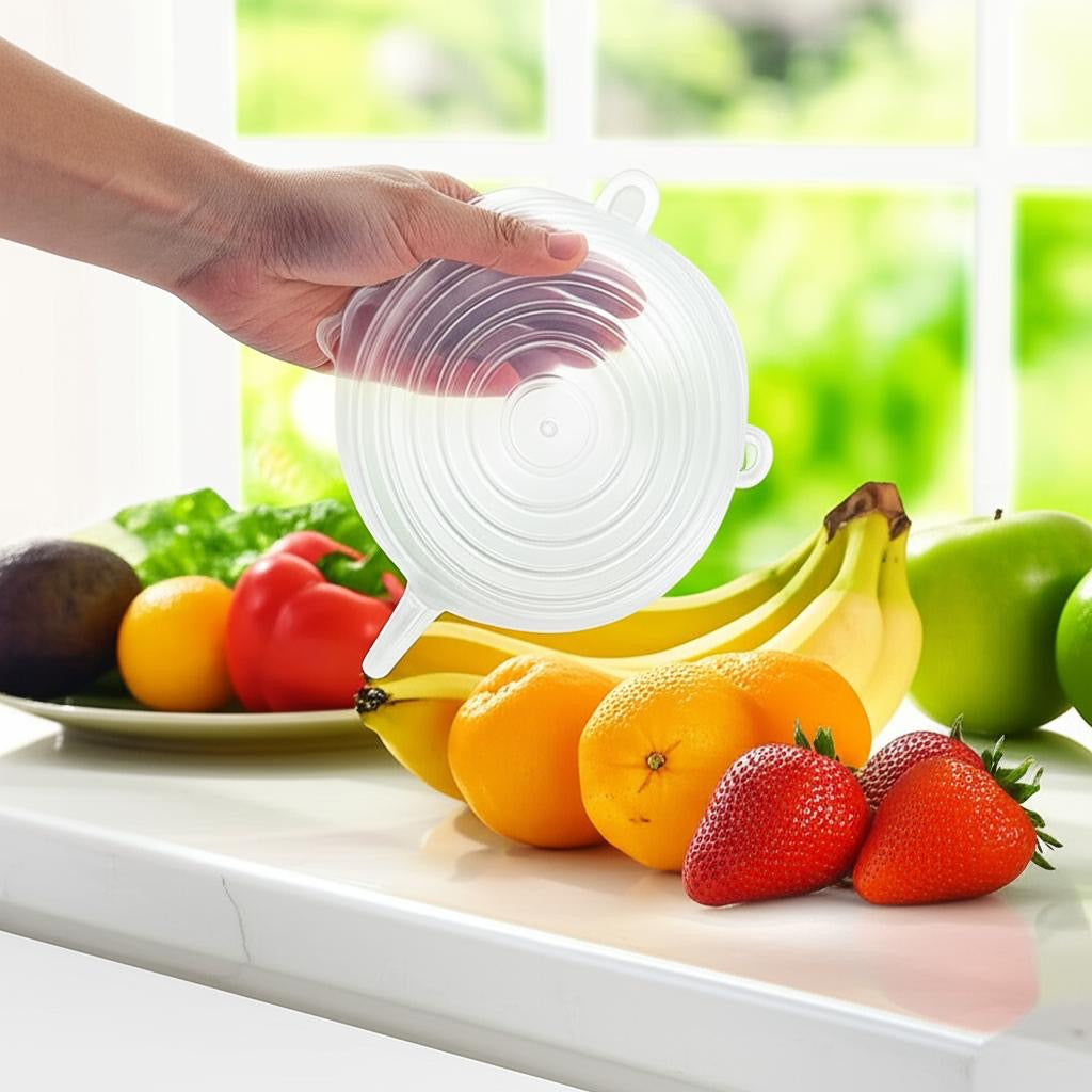 QuickEcoTools™ Silicone Stretch Lids (6-Piece Set)